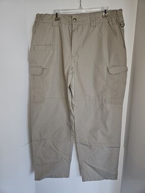 Mens Relaxed Fit Cargo Pants - Khaki 38x30